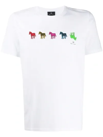 Ps By Paul Smith Zebra Graphic T-shirt In White