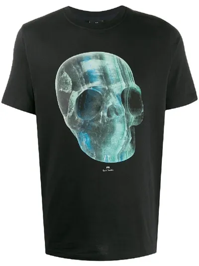 Ps By Paul Smith T-shirt Mit Totenkopf-print In Black