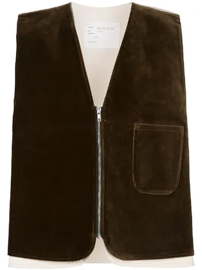 Camiel Fortgens Zipped Layered Vest In 绿色