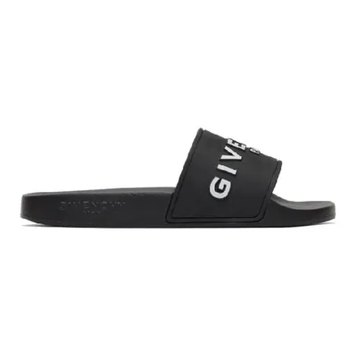 Givenchy Black Logo Pool Slides