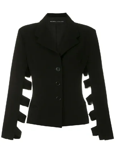 Gloria Coelho Cut Out Details Blazer In Black