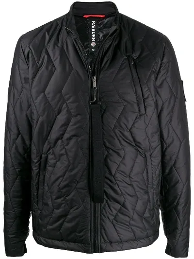 Raeburn Zipped Quilted Jacket In Black