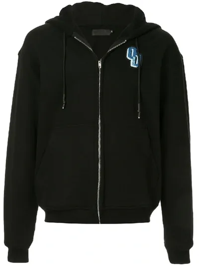 Off Duty Burg Oversized Zip-up Hoodie In Black