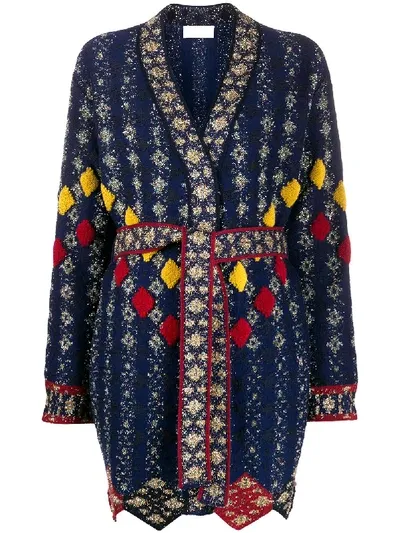 Peter Pilotto Metallic V-neck Cardigan In Black