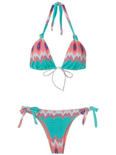 Brigitte Marina E Juliana Printed Bikini Set In Multicolour