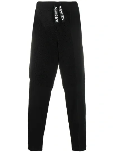 Raeburn Dual-textured Track Pants In Black