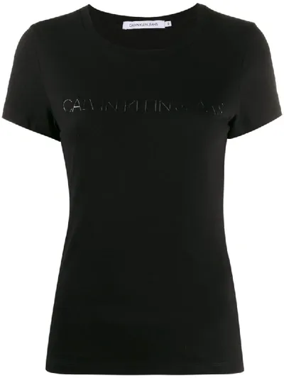 Calvin Klein Jeans Est.1978 Logo Print T-shirt In Black