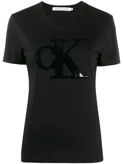 Calvin Klein Jeans Est.1978 Logo Print T-shirt In Black