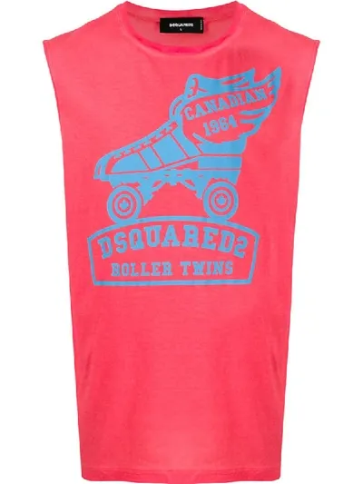 Dsquared2 Logo Detail Vest In Pink