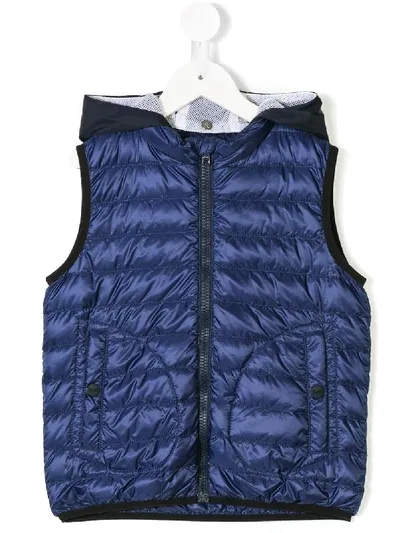 Herno Kids' Padded Gilet In Blue