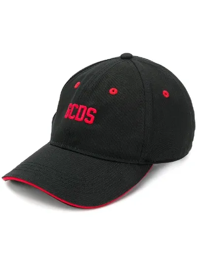 Gcds Kids' Branded Baseball Cap In Black