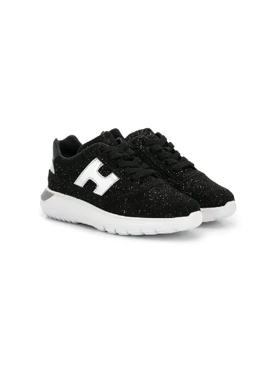 Hogan Kids' Interactive Sneakers In Black