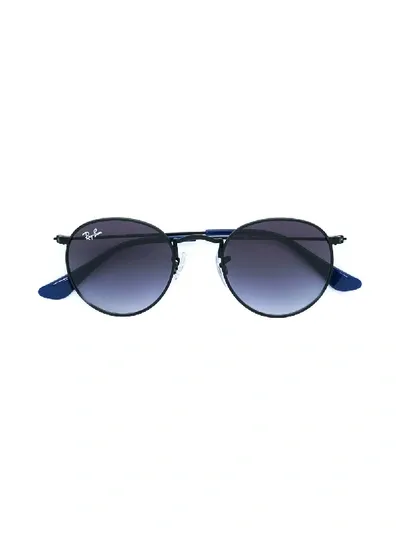 Ray-ban Junior Kids' Round Shaped Sunglasses In 黑色