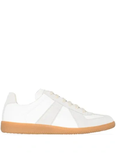 Maison Margiela Replica Low-top Leather Sneakers In White