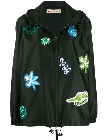 Marni Patch-embellished Jacket In Black