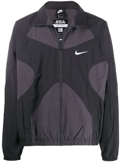 Nike Two Tone Logo Windbreaker In Grey