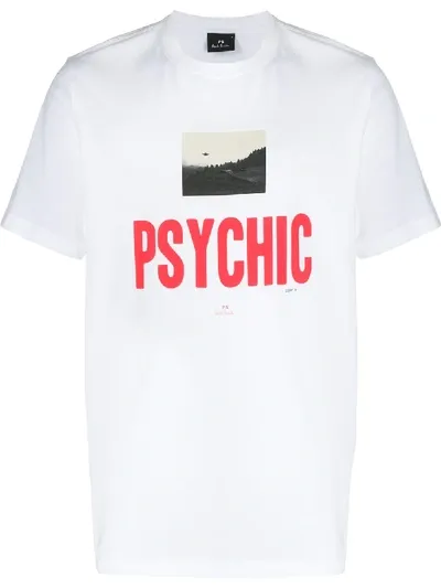 Ps By Paul Smith Psychic-print T-shirt In White