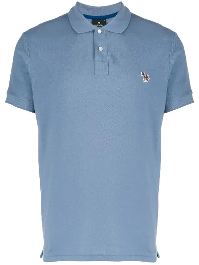 Ps By Paul Smith Short-sleeved Polo Shirt In Blue