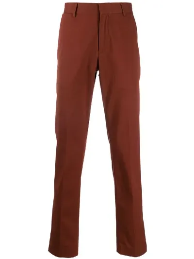 Ermenegildo Zegna Slim Fitted Chinos In Brown