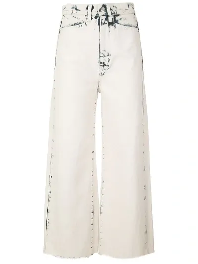 Proenza Schouler White Label High-rise Wide-leg Cropped Jeans In Bleach Out