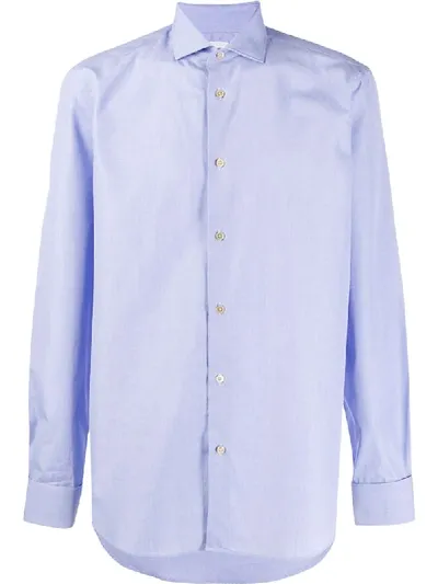 Paul Smith Plain Long Sleeve Shirt In Blue