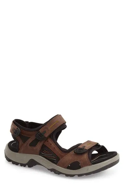 Ecco Men's Offroad Yucatan Sandal In Espresso/ Cocoa Brown/ Black In Multi