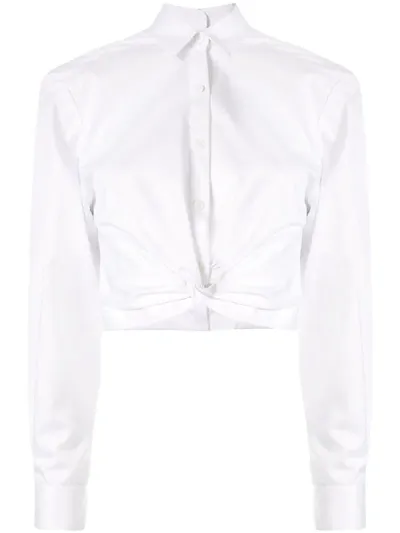 Dion Lee Twist Placket Shirt In White