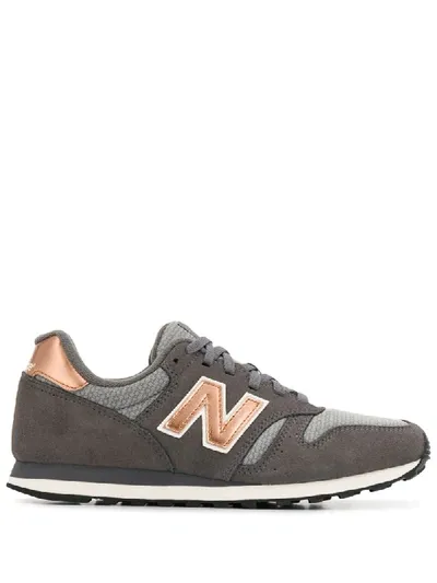 New Balance Panelled Logo Patch Sneakers In Grey