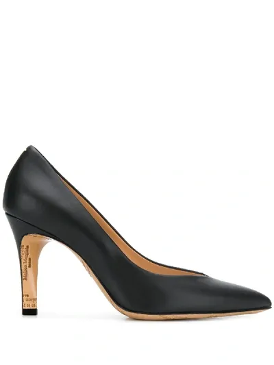 Maison Margiela Embossed-heel Pumps In Black