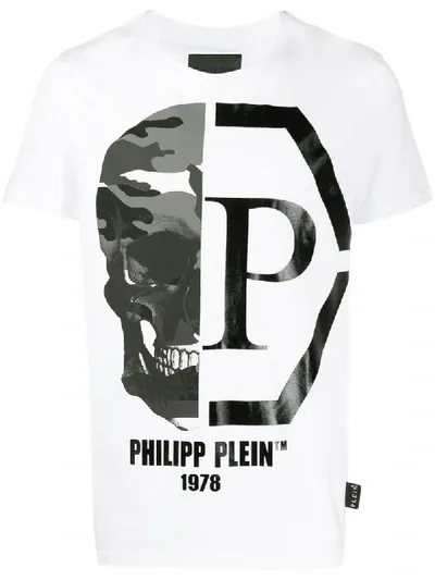 Philipp Plein T-shirt Mit Totenkopf-print In White