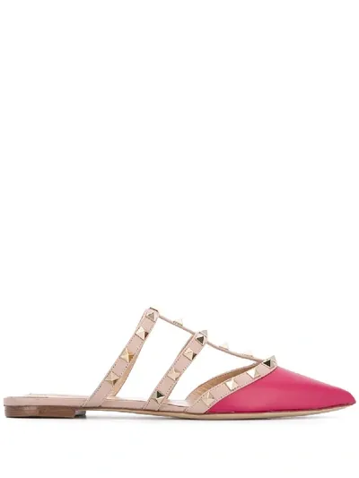 Valentino Garavani Rockstud Mules In Pink