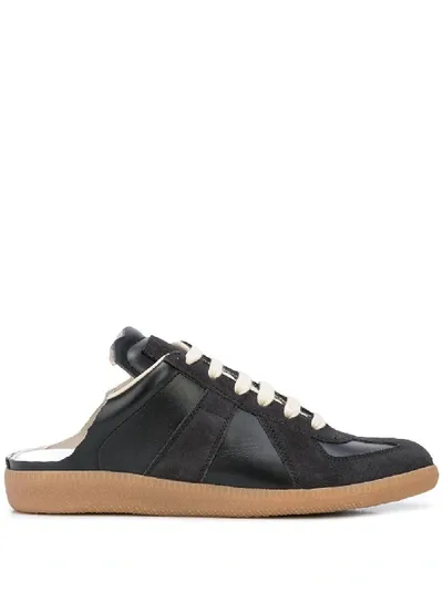 Maison Margiela Black Replica Cut-out Sneakers