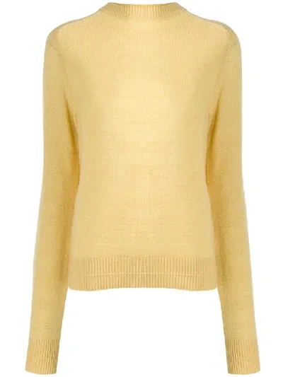 Marc Jacobs Crew Neck Slim-fit Jumper In Yellow