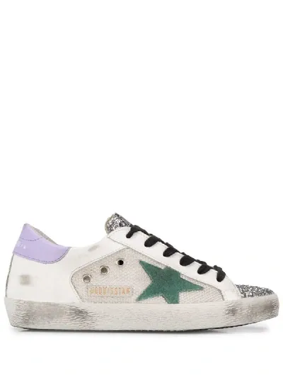 Golden Goose Distressed Low Top Sneakers In Neutrals