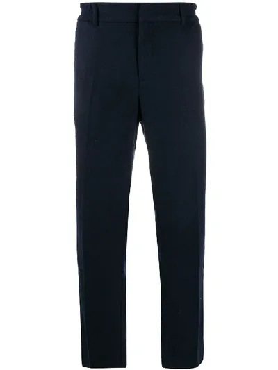 Soulland Wilson Straight-leg Trousers In Blue