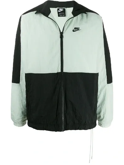 Nike Zipped Block Colour Jacket In Green