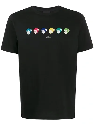 Ps By Paul Smith Logo Detail T-shirt In Black