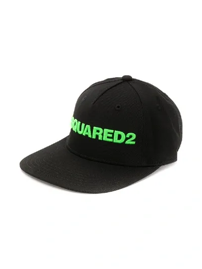 Dsquared2 Kids' Embroidered Logo Baseball Cap In Black