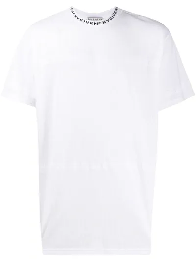 Givenchy Logo Trim T-shirt In White