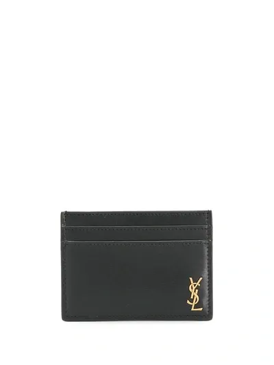 Saint Laurent Monogram Card Holder In Black