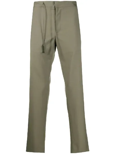 Maison Margiela Drawstring Cropped Trousers In Neutrals