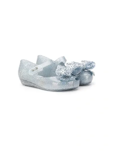 Mini Melissa Kids' Ballerinas Im Glitter-look In Silver