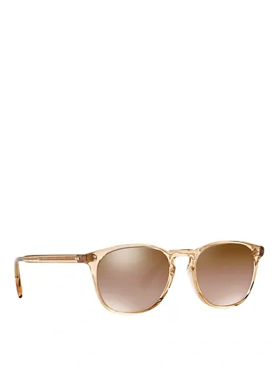 Oliver Peoples Finley Round Mirrored Acetate Sunglasses In Pink