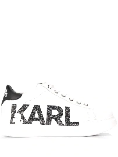 Karl Lagerfeld Silhouette Sneakers In White