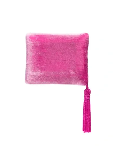 Sophie Bille Brahe Pink Velvet Tassel Jewellery Box