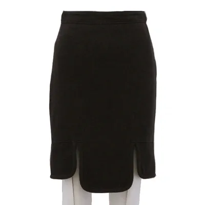 Pre-owned Givenchy Wool Mid-length Skirt In Brown