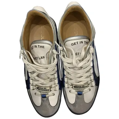 Pre-owned Dsquared2 Leather Low Trainers In White