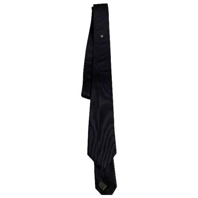 Pre-owned Dior Silk Tie In Navy