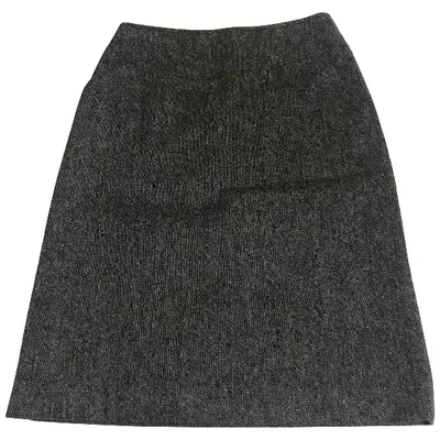 Pre-owned Bottega Veneta Wool Mid-length Skirt In Grey