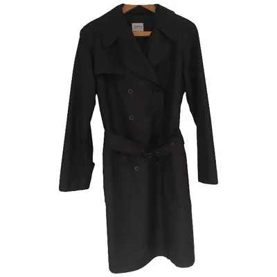 Pre-owned Armani Collezioni Trench Coat In Black